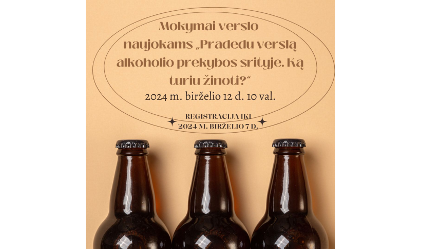 Pranešimas apie mokymus verslo naujokams