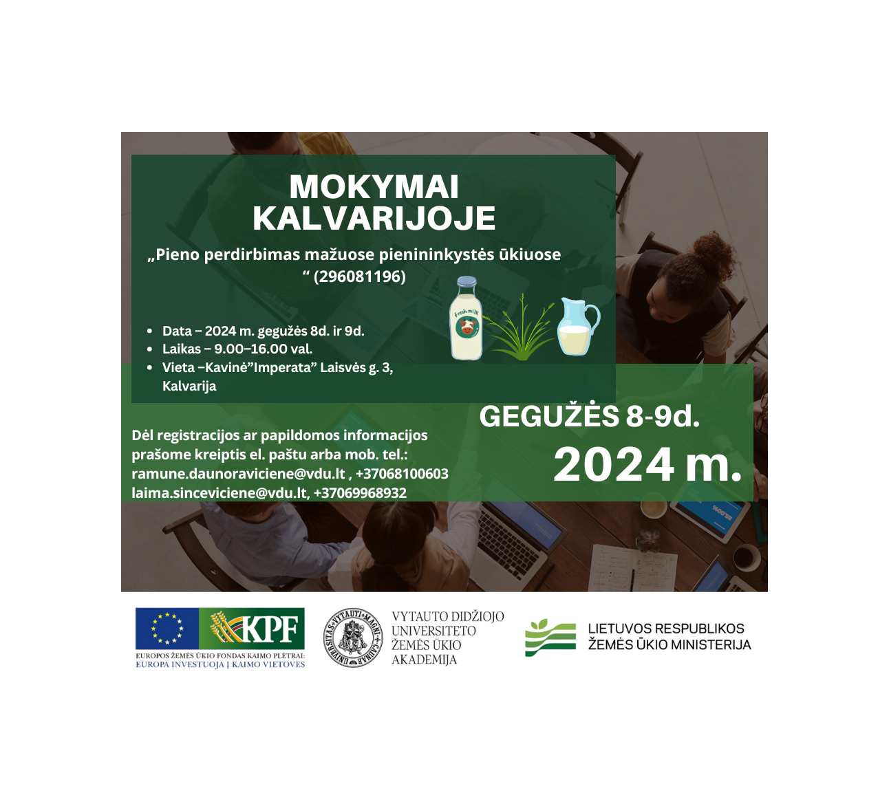 Mokymai „Pieno perdirbimas mažuose pienininkystės ūkiuose“