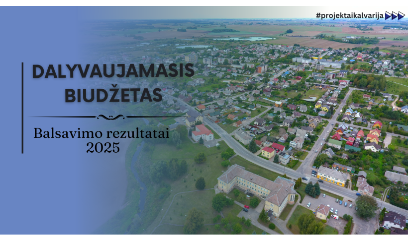 Dalyvaujamojo biudžeto įgyvendinimas Kalvarijos savivaldybėje: balsavimo rezultatai 2025
