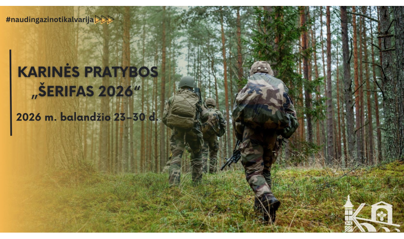 Dėl karinių pratybų „ŠERIFAS 2026“ organizavimo 