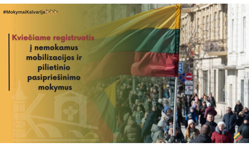Kviečiame registruotis į nemokamus mobilizacijos ir pilietinio pasipriešinimo mokymus