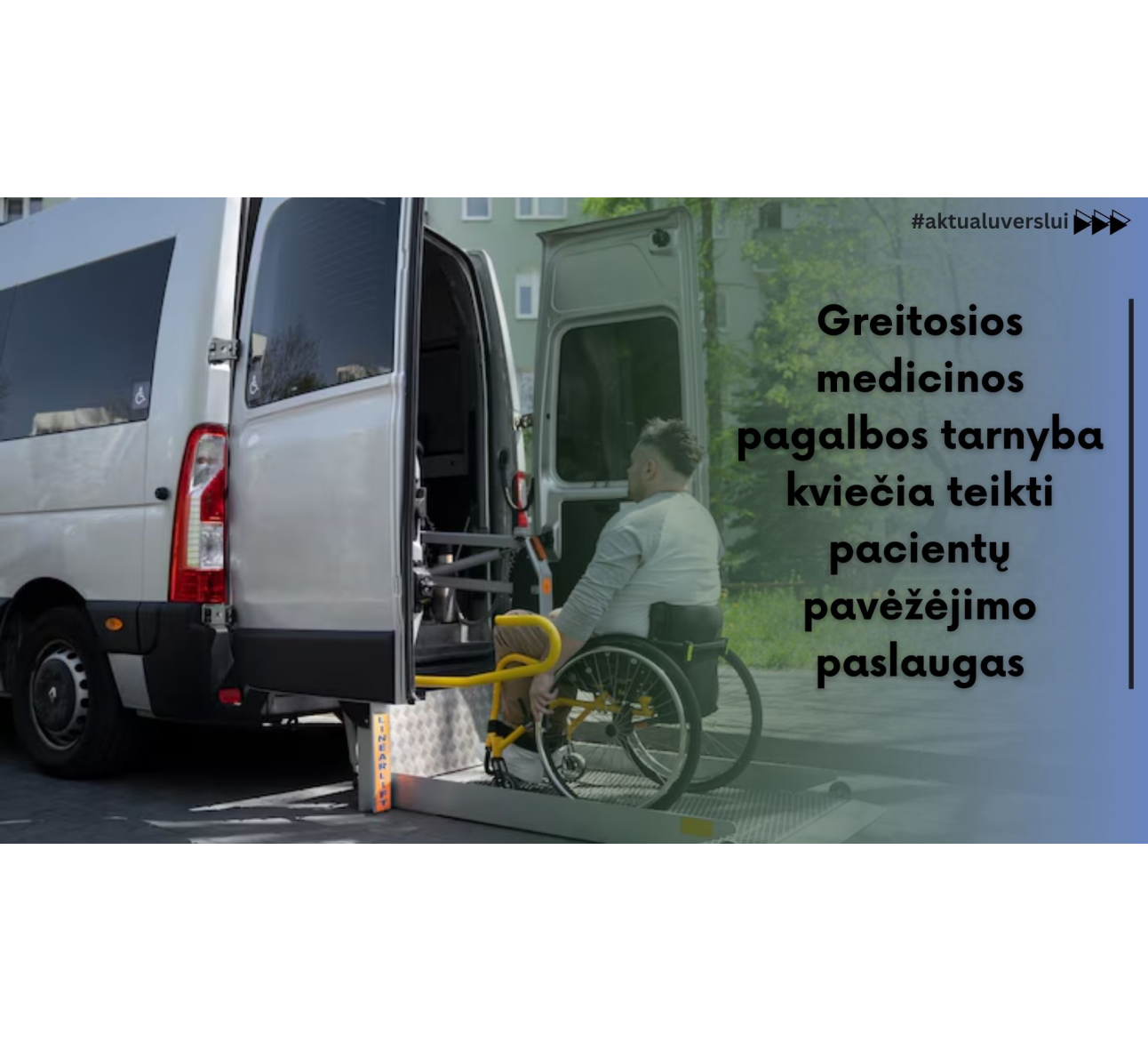Greitosios medicinos pagalbos tarnyba kviečia teikti pacientų pavėžėjimo paslaugas
