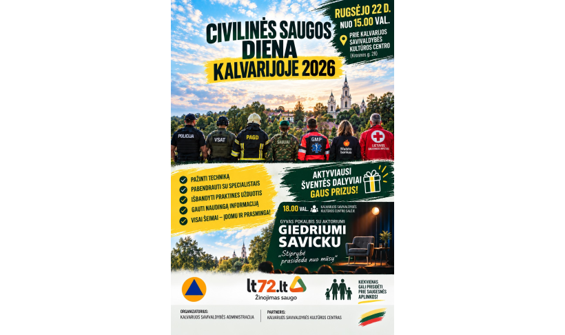 Kviečiame į Civilinės saugos dieną Kalvarijoje