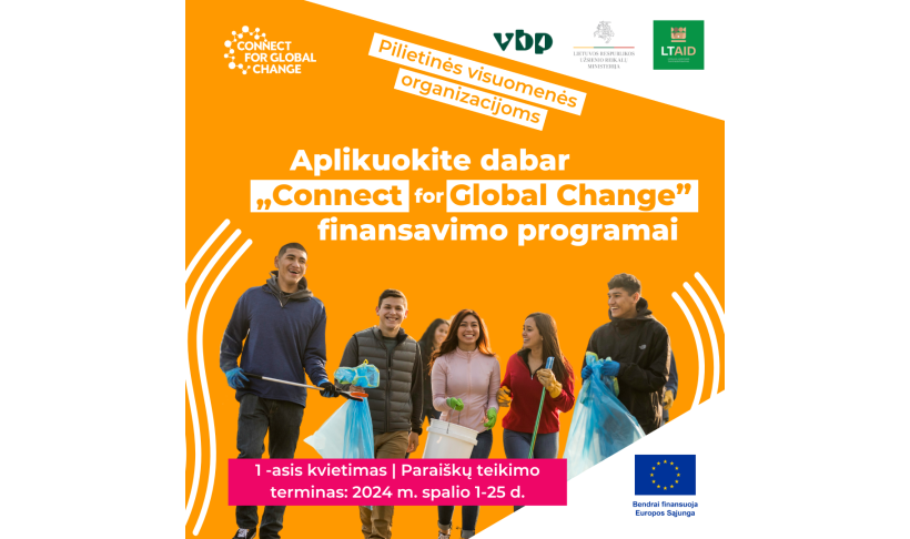 Kviečiame teikti paraiškas „Connect for Global Change“ finansavimo programai! 