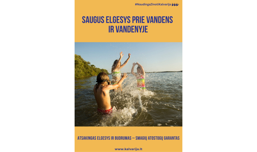 Dėl saugaus elgesio prie vandens telkinių ir vandenyje