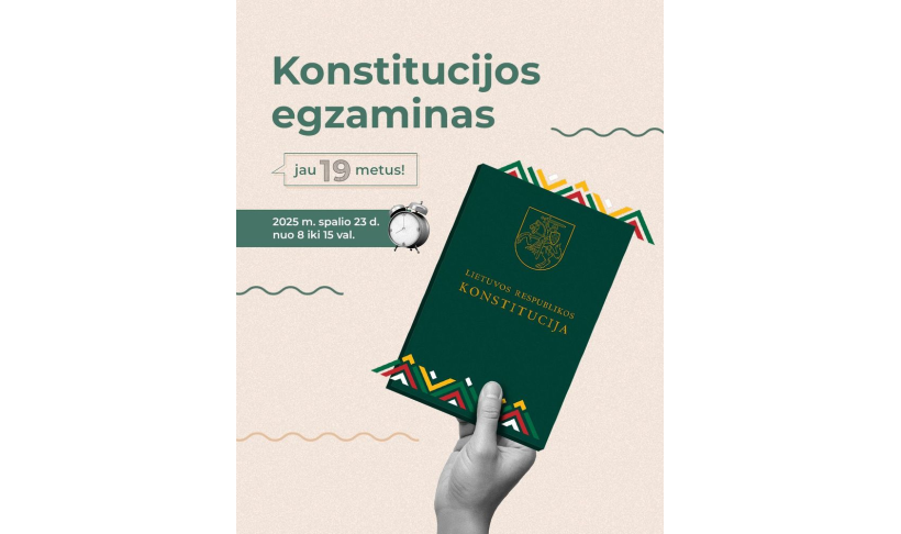 Konstitucijos egzaminas jau spalio 23 d.!