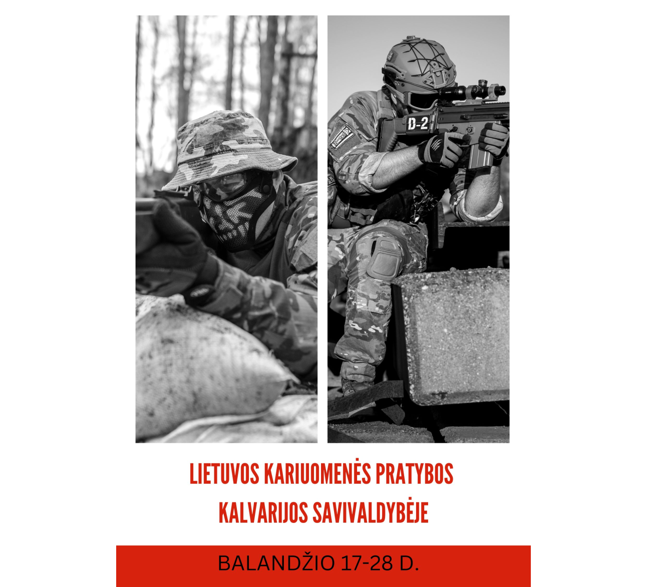 Dėl vietinių gyventojų informavimo apie vykstančias Lietuvos kariuomenės pratybas