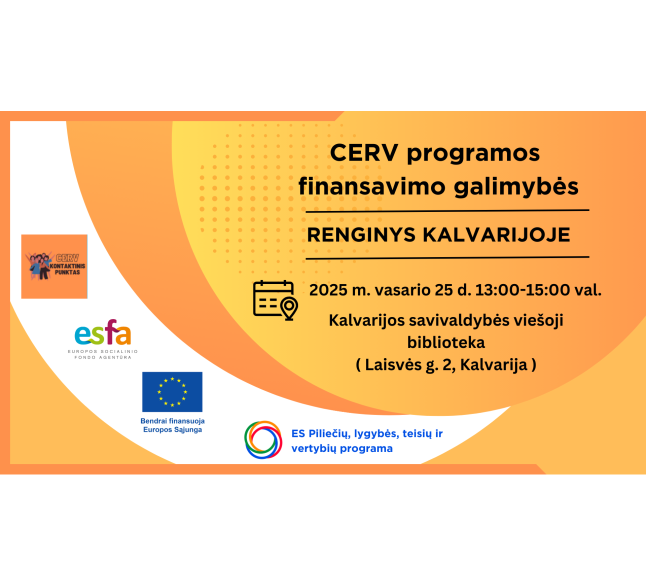 Renginys Kalvarijoje „CERV programos finansavimo galimybės“