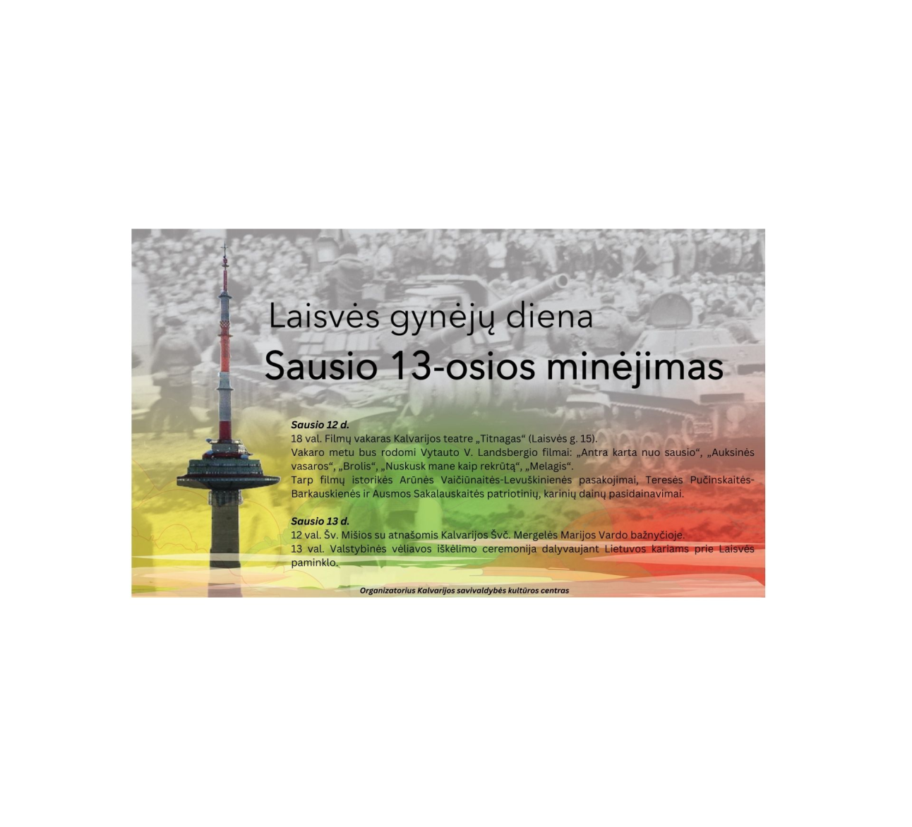 Sausio 13-osios minėjimas