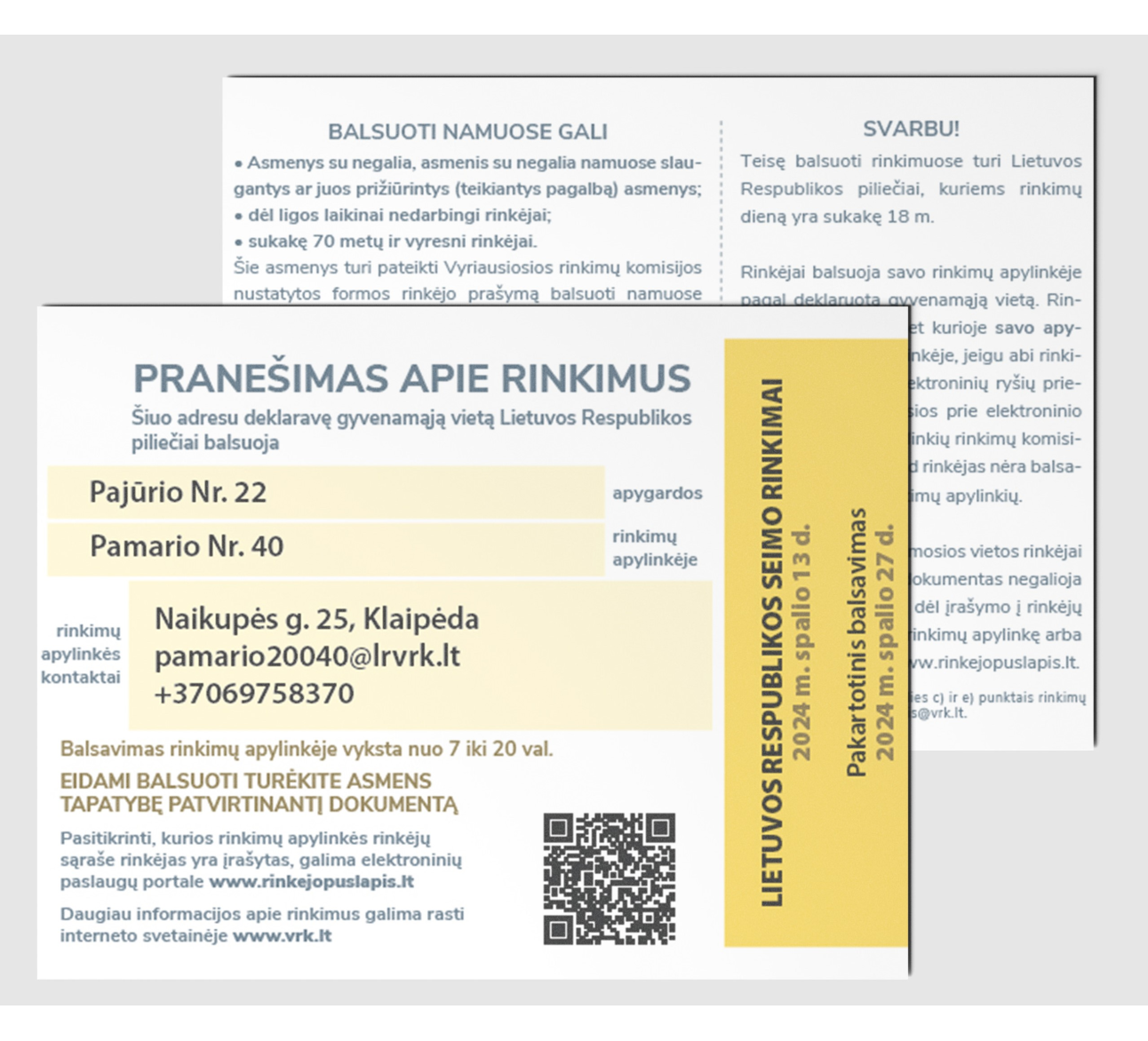 Pasitikrinkite pašto dėžutę: pradedami platinti pranešimai apie Seimo rinkimus