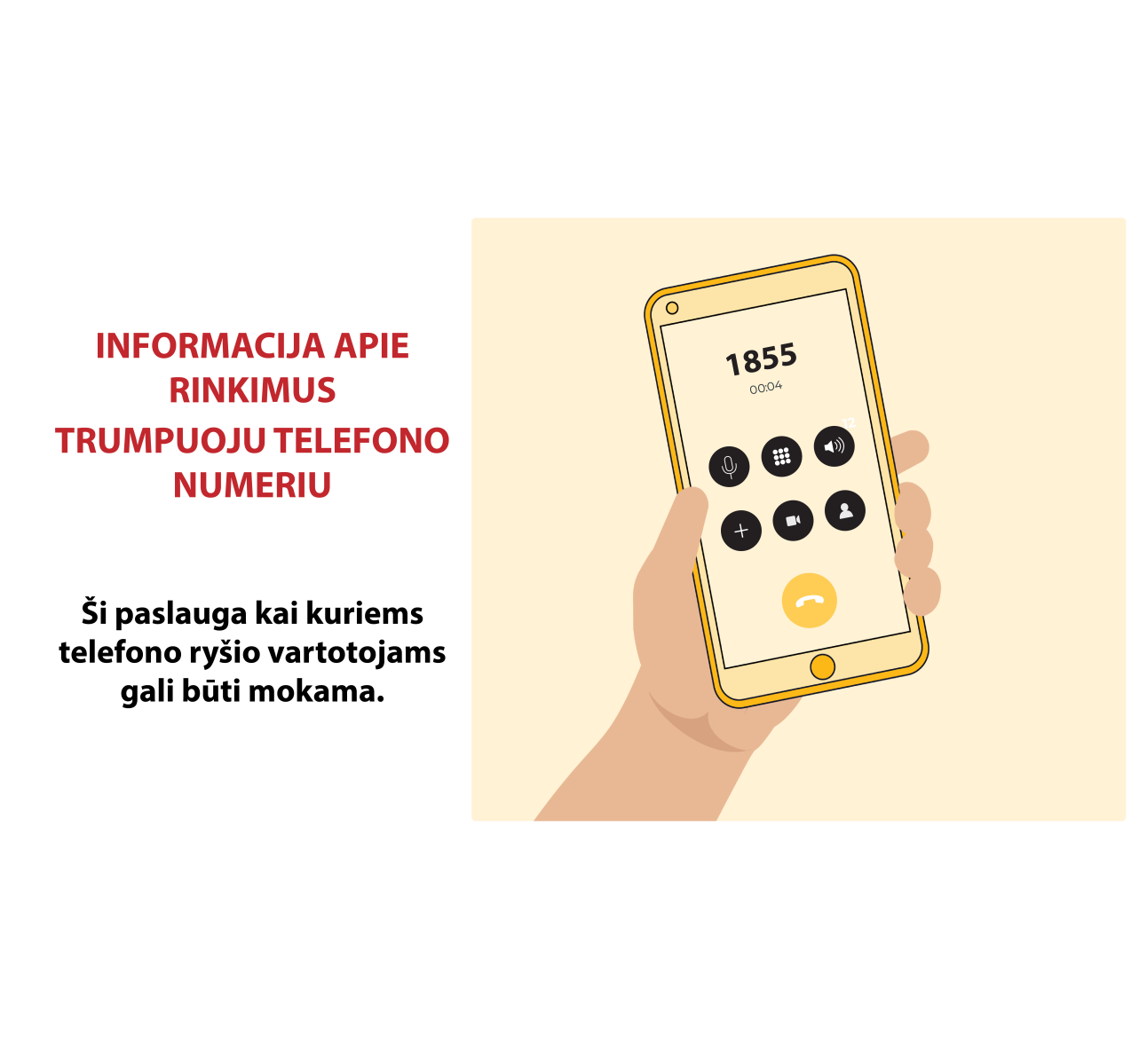 Svarbiausia informacija apie Seimo rinkimus – trumpuoju numeriu 1855