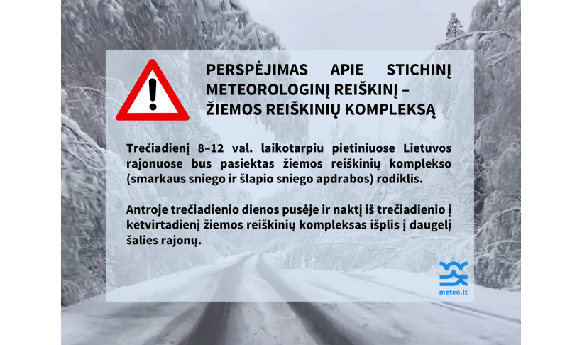 Sinoptikai įspėja – laukia stichinis meteorologinis reiškinys