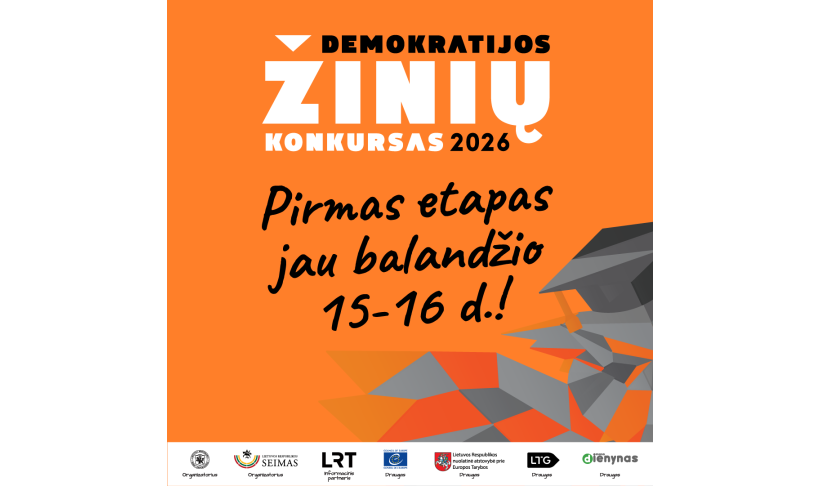 Demokratijos žinių konkursas jau balandžio 15–16 d