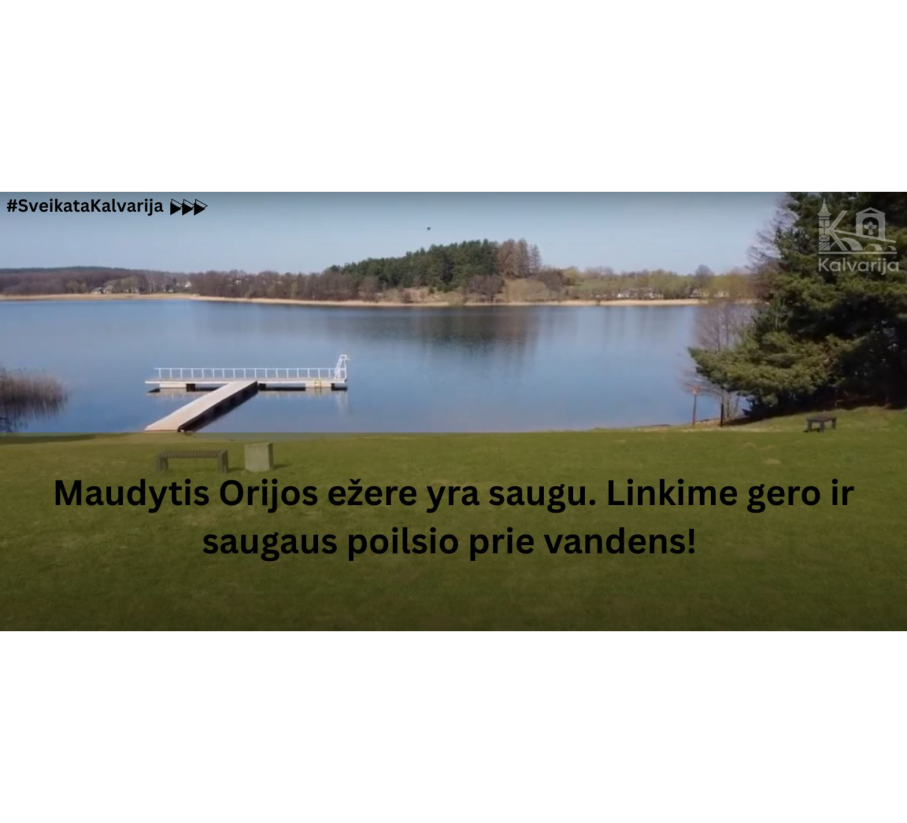 Orijos ežere maudytis saugu