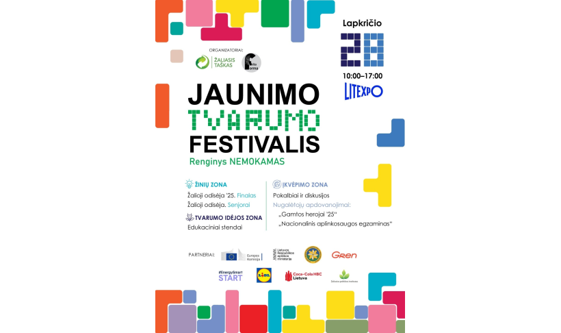 Nemokamas aplinkosauginis renginys „Jaunimo tvarumo festivalis“
