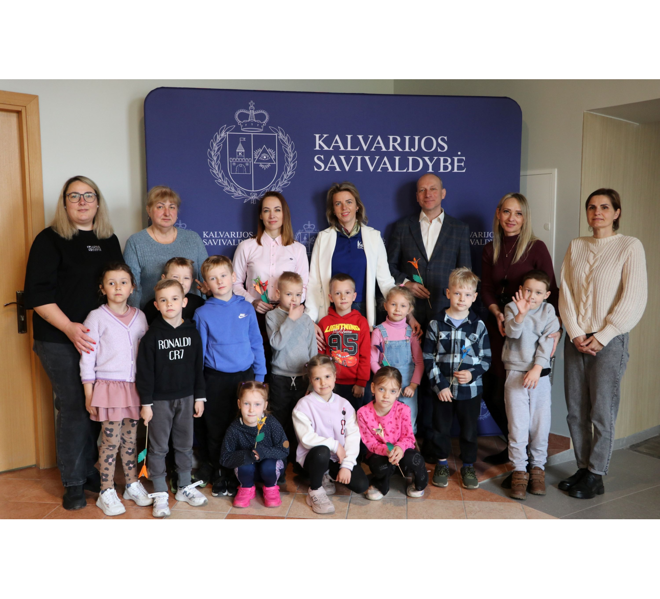 Balandžio 10 dieną Kalvarijos savivaldybės administraciją aplankė Kalvarijos lopšelio-darželio „Žilvitis“ vaikų grupė