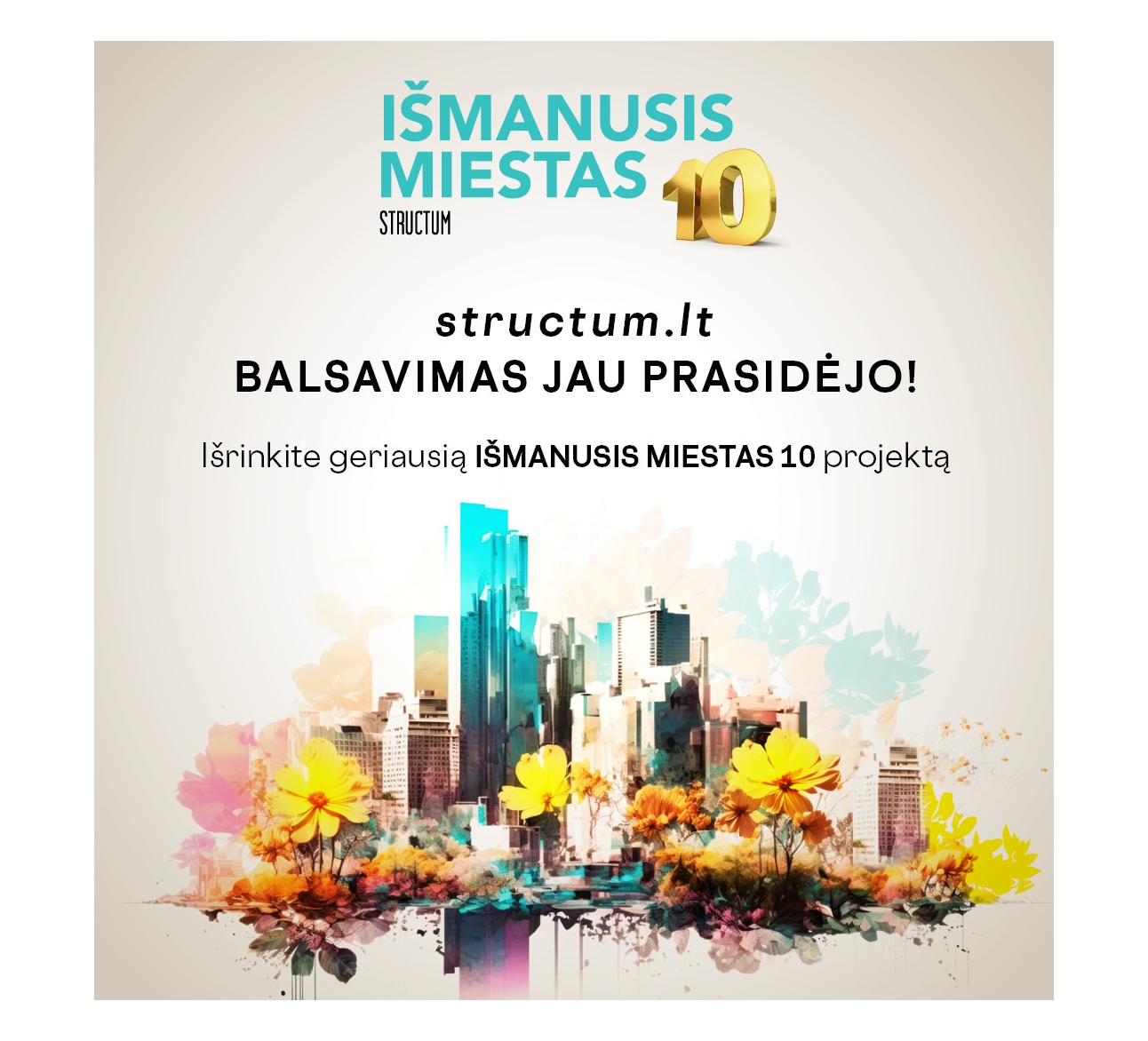Balsavimas už Kalvarijai sukurtus projektus Structum „Išmanusis miestas 10“ konkurse
