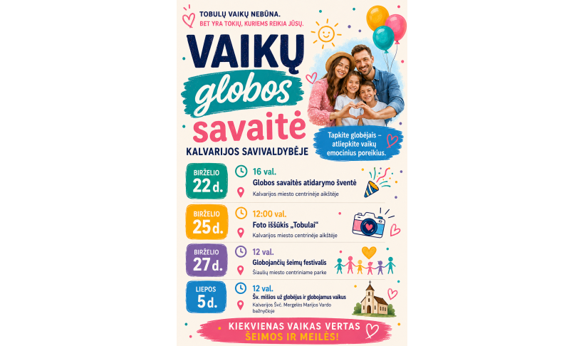 Vaikų globos savaitės renginiai