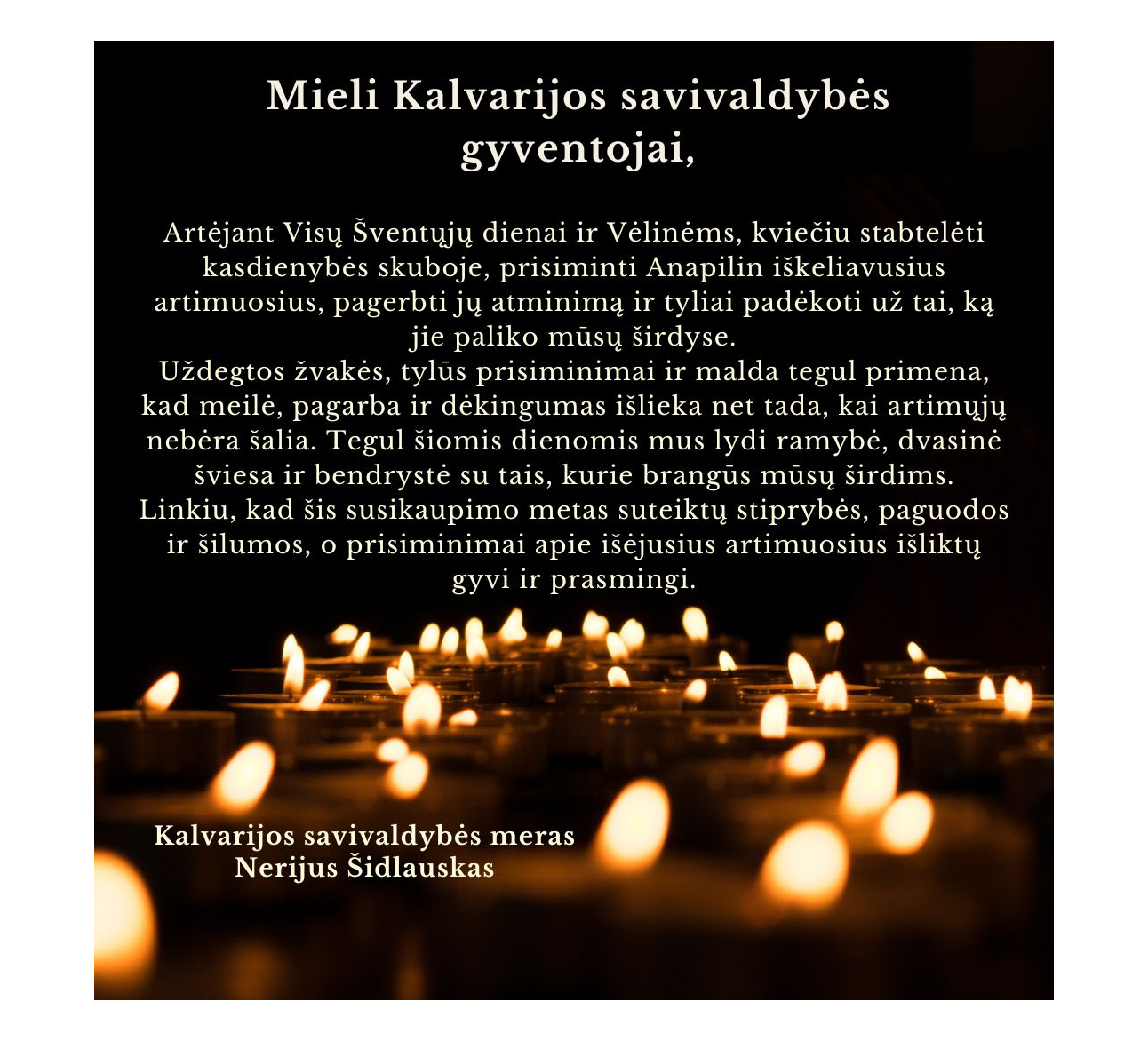 Lapkričio 1-oji - Visų Šventųjų diena