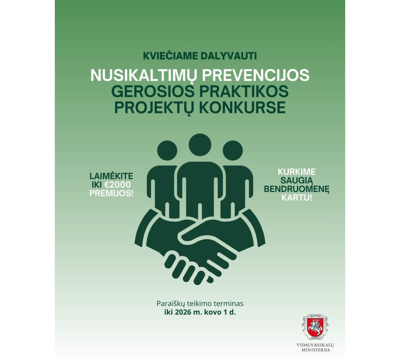 Skelbiamas nusikaltimų prevencijos gerosios praktikos konkursas