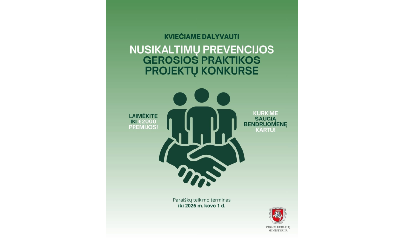 Skelbiamas nusikaltimų prevencijos gerosios praktikos konkursas