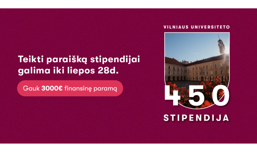 Aktualu būsimiems studentams: speciali Vilniaus universiteto stipendija