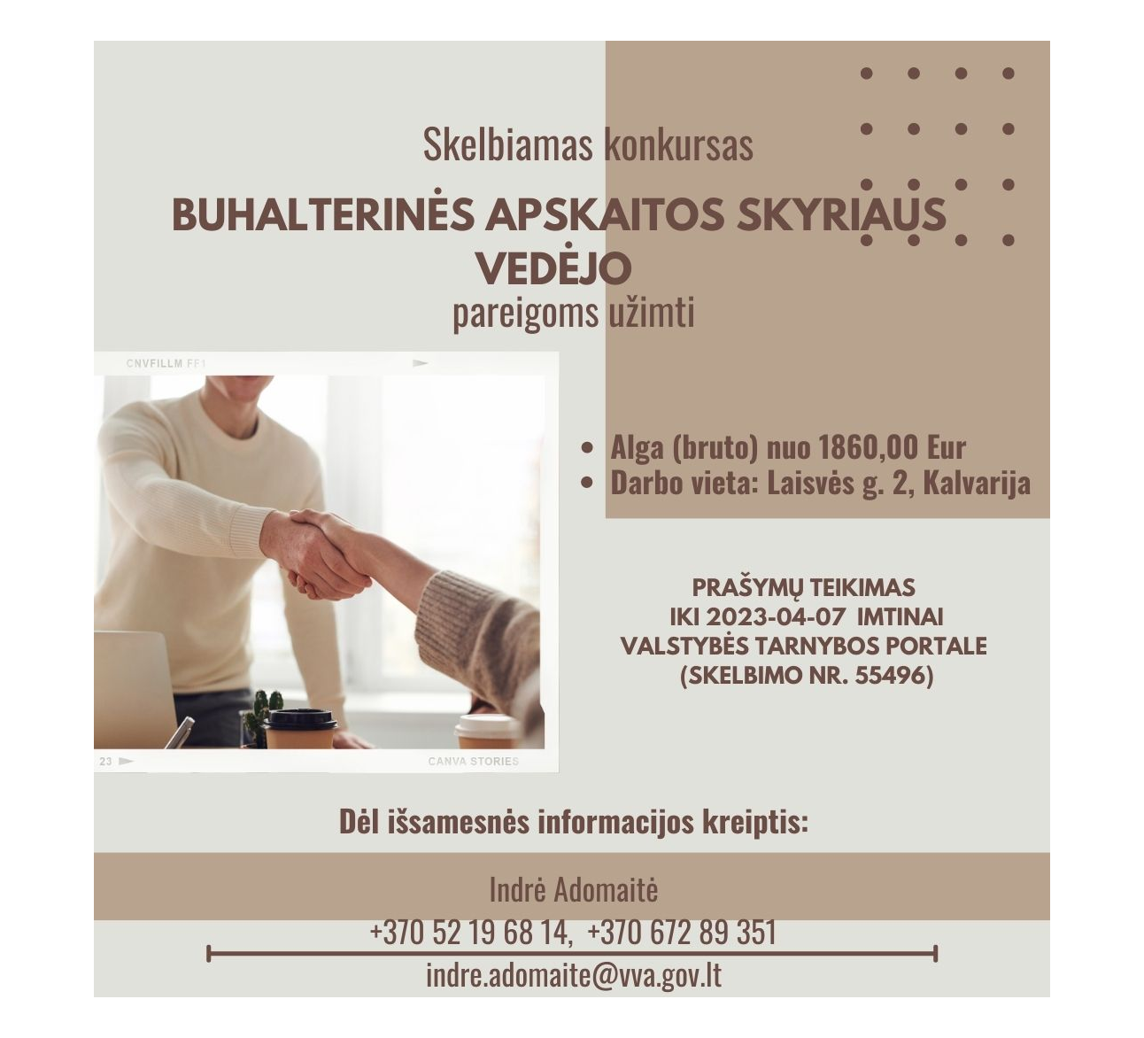 Darbas Kalvarijos savivaldybėje
