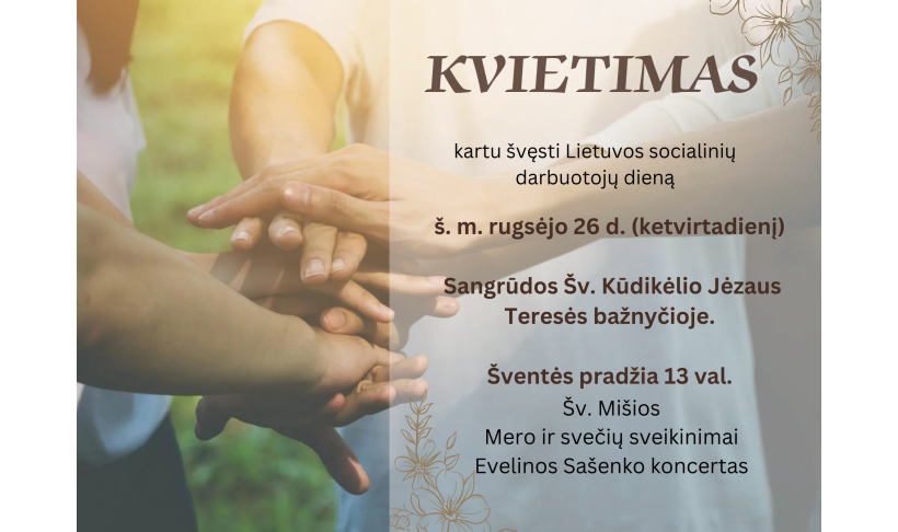 Kvietimas kartu švęsti Lietuvos socialinių darbuotojų dieną
