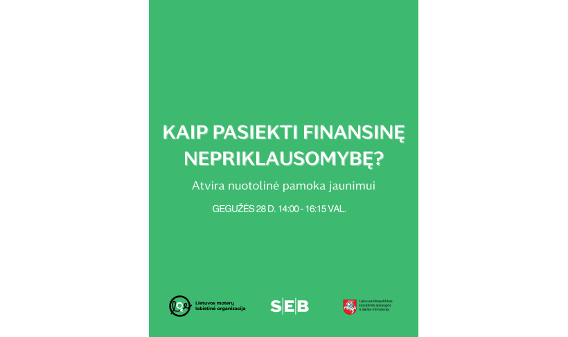 Nemokama paskaita finansinės nepriklausomybės ir planavimo tema