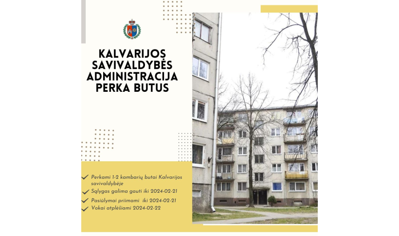 Perkami vieno ir dviejų kambarių butai