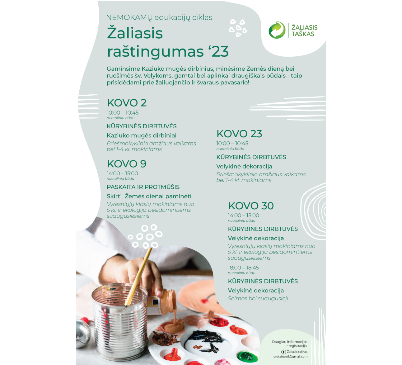 Nemokamos edukacijos - Žaliasis raštingumas KOVAS